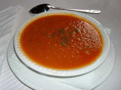 Томатный суп с рисом 