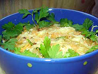 Салат из дайкона с луком