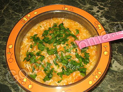 Томатный рисовый суп